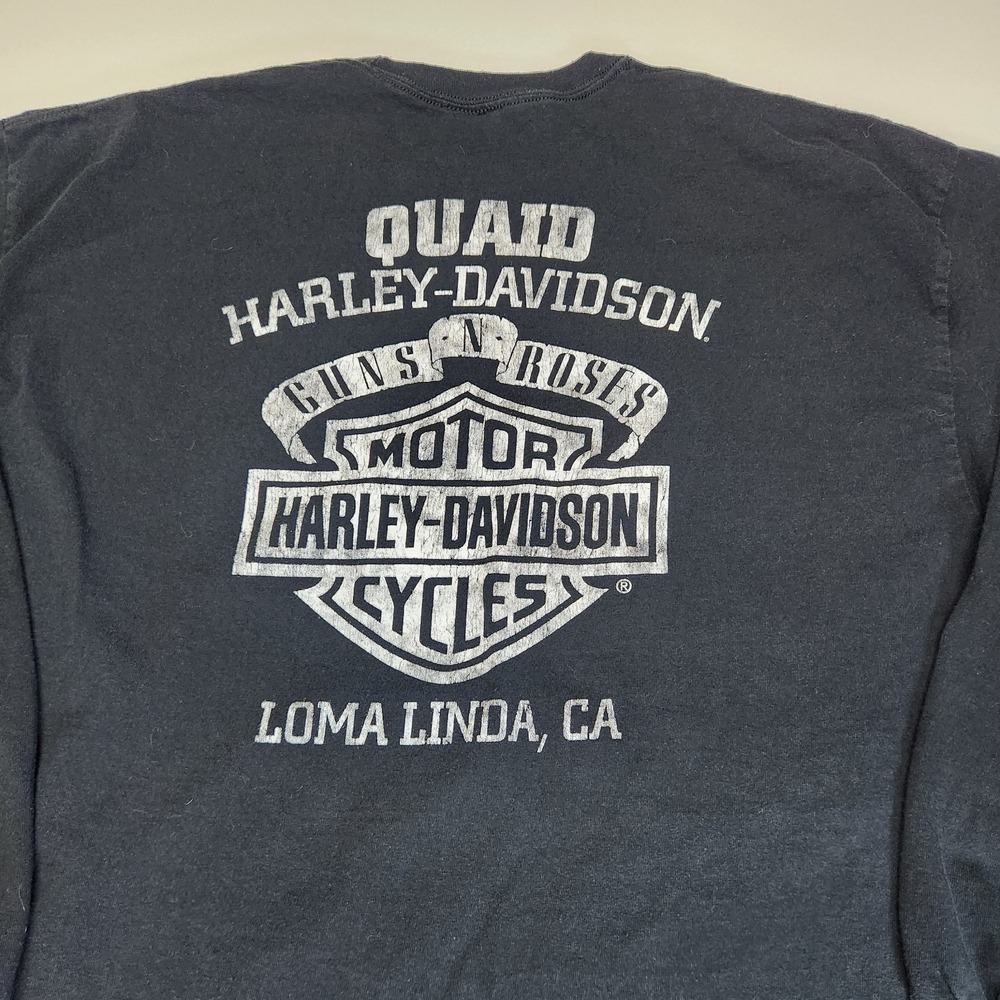 RARE Guns N Roses x Harley Davidson Long Sleeve Shirt XL Bravado Licensed - Picture 6 of 9